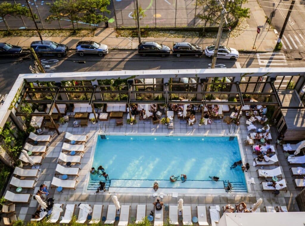 The Rockaway Hotel pool and cabanas in Rockaway Park as Things-To-Do in Queens