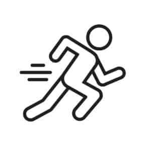 run icon, athletics, marathon, rush symbol, vector illustration